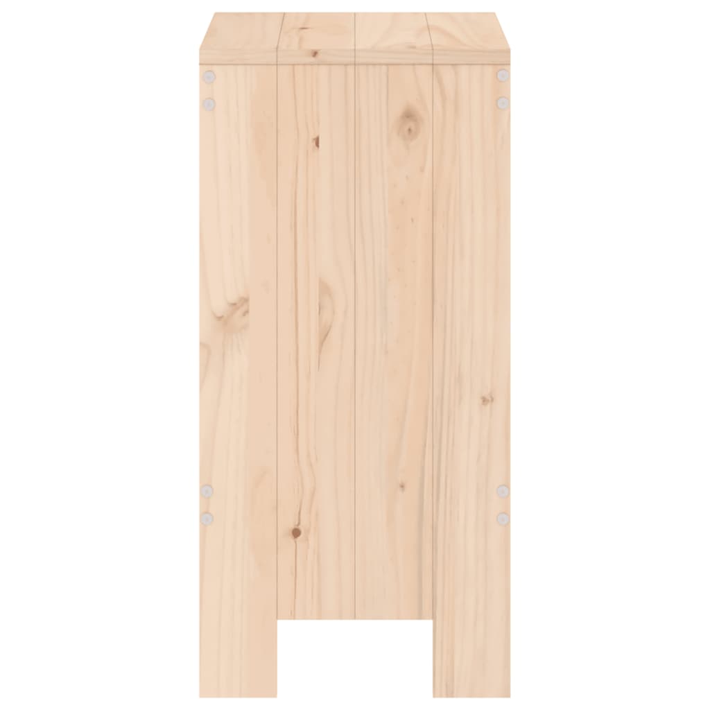 Solid Wood Pine Bar Stools Set of 2 - 40x36x75 cm
