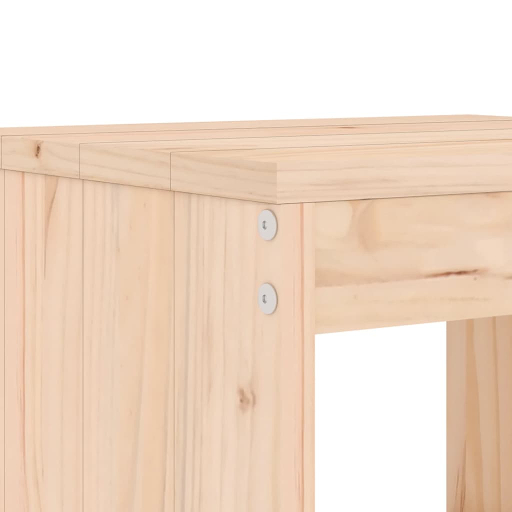 Solid Wood Pine Bar Stools Set of 2 - 40x36x75 cm