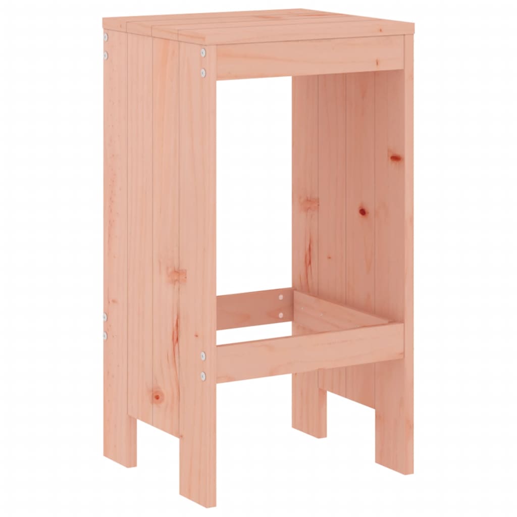 Solid Wood Douglas Bar Stools - Set of 2, 75cm, Natural Finish