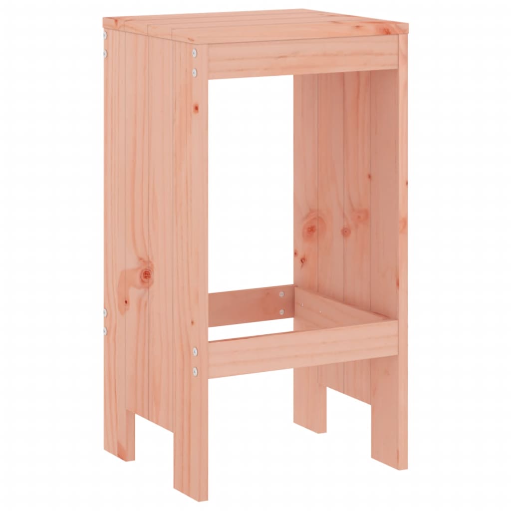 Solid Wood Douglas Bar Stools - Set of 2, 75cm, Natural Finish