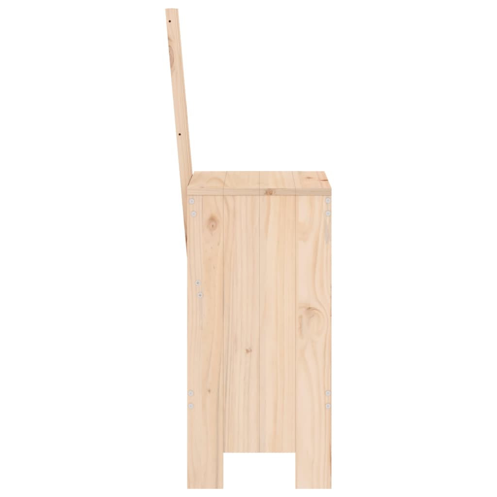 Solid Pine Wood Bar Stools, 2 pcs, 40x42x120 cm - Classic Charm