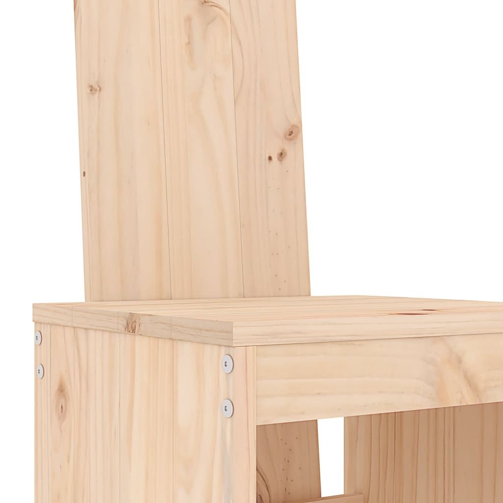 Solid Pine Wood Bar Stools, 2 pcs, 40x42x120 cm - Classic Charm