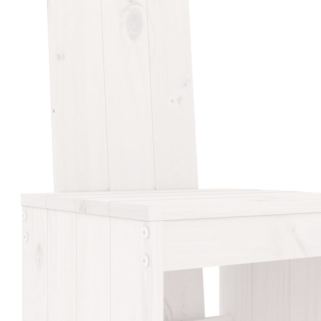 White Solid Wood Pine Bar Stools, Set of 2 - 40x42x120 cm