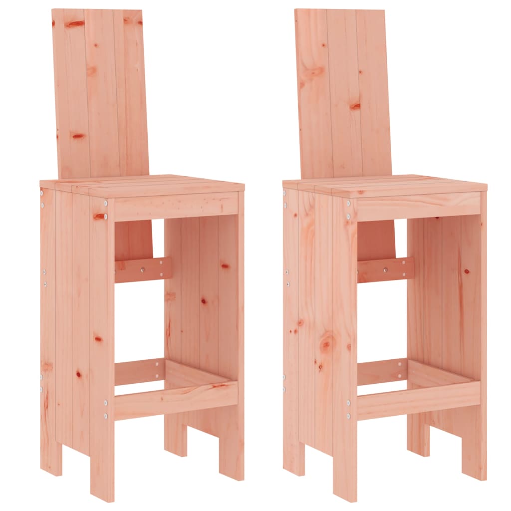 Solid Wood Douglas Bar Stools Set of 2, 40x42x120 cm