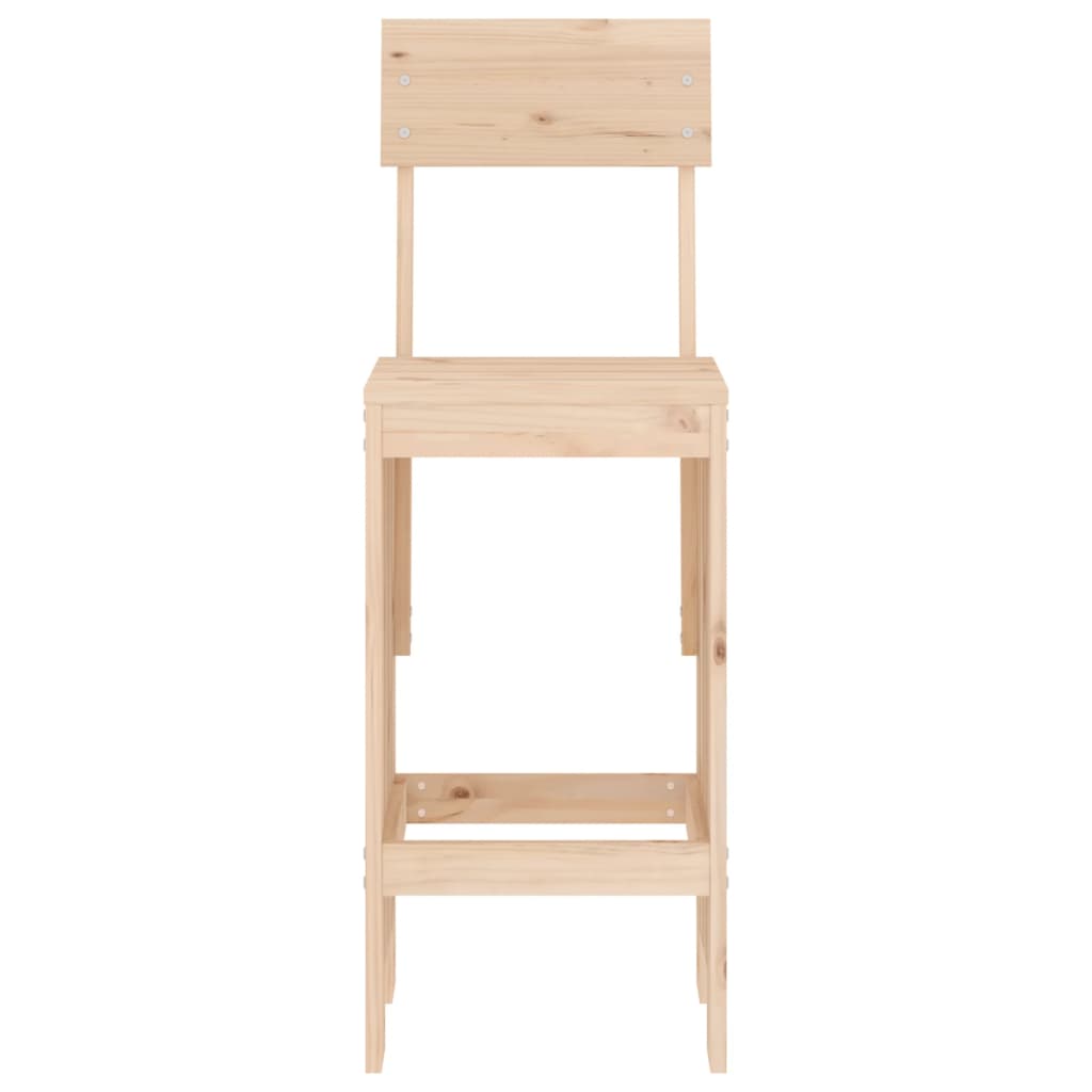 Solid Pine Wood Bar Stools Set of 2 - 40x48.5x115.5 cm