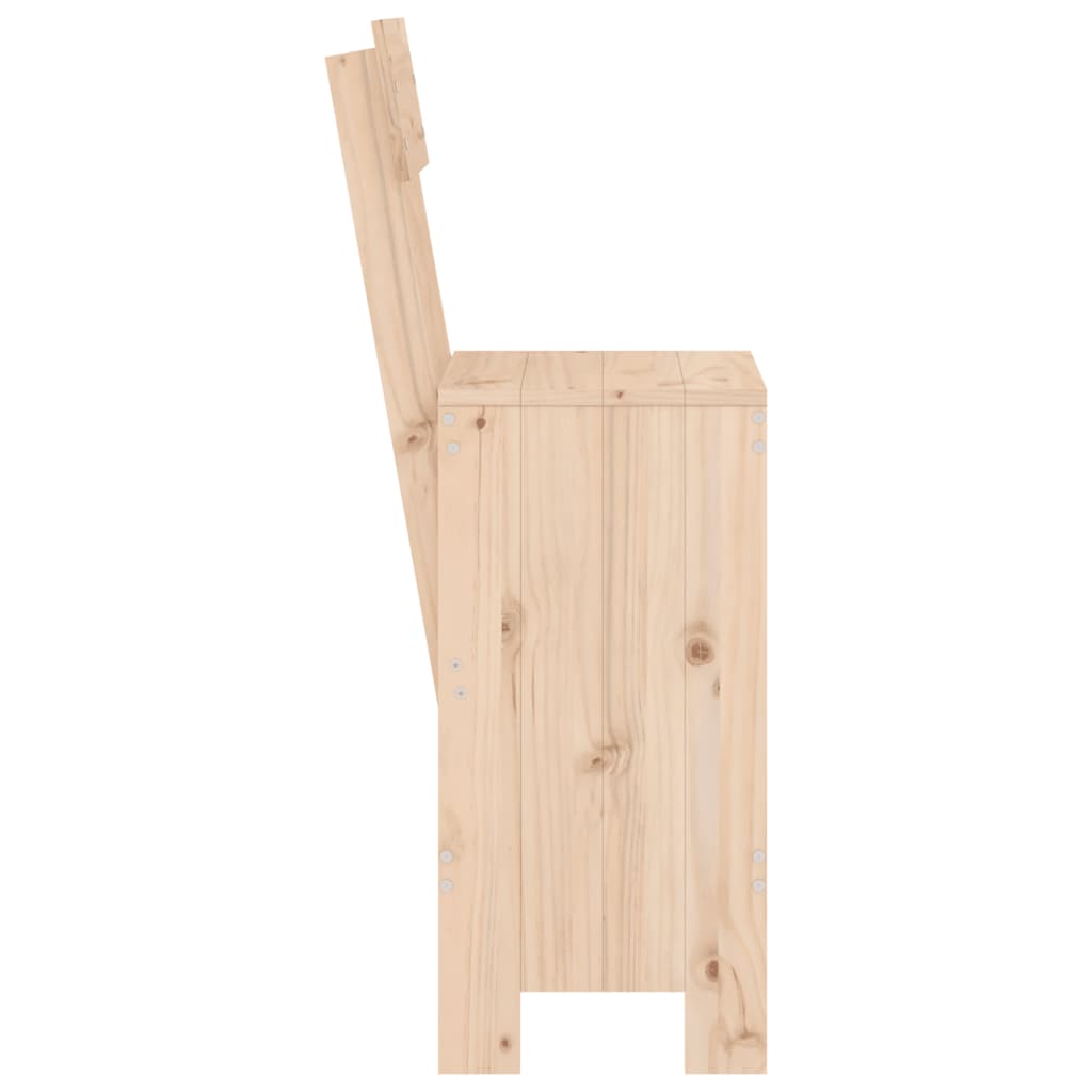 Solid Pine Wood Bar Stools Set of 2 - 40x48.5x115.5 cm