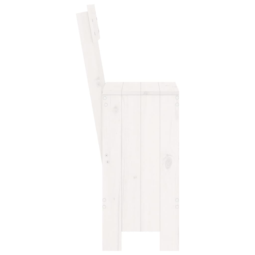 White Solid Pine Wood Bar Stools, Set of 2 (40x48.5x115.5 cm)