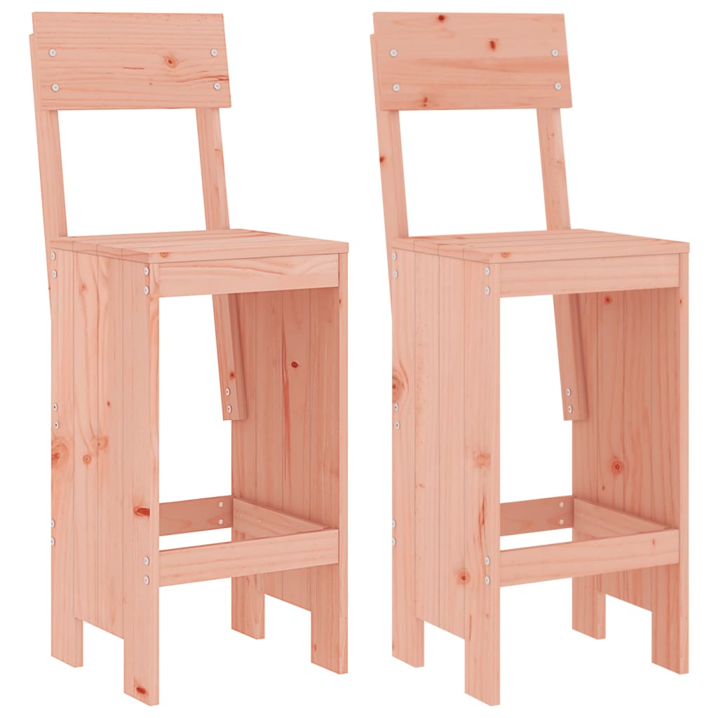 Elegant Solid Wood Douglas Bar Stools Set of 2 - 115.5 cm High