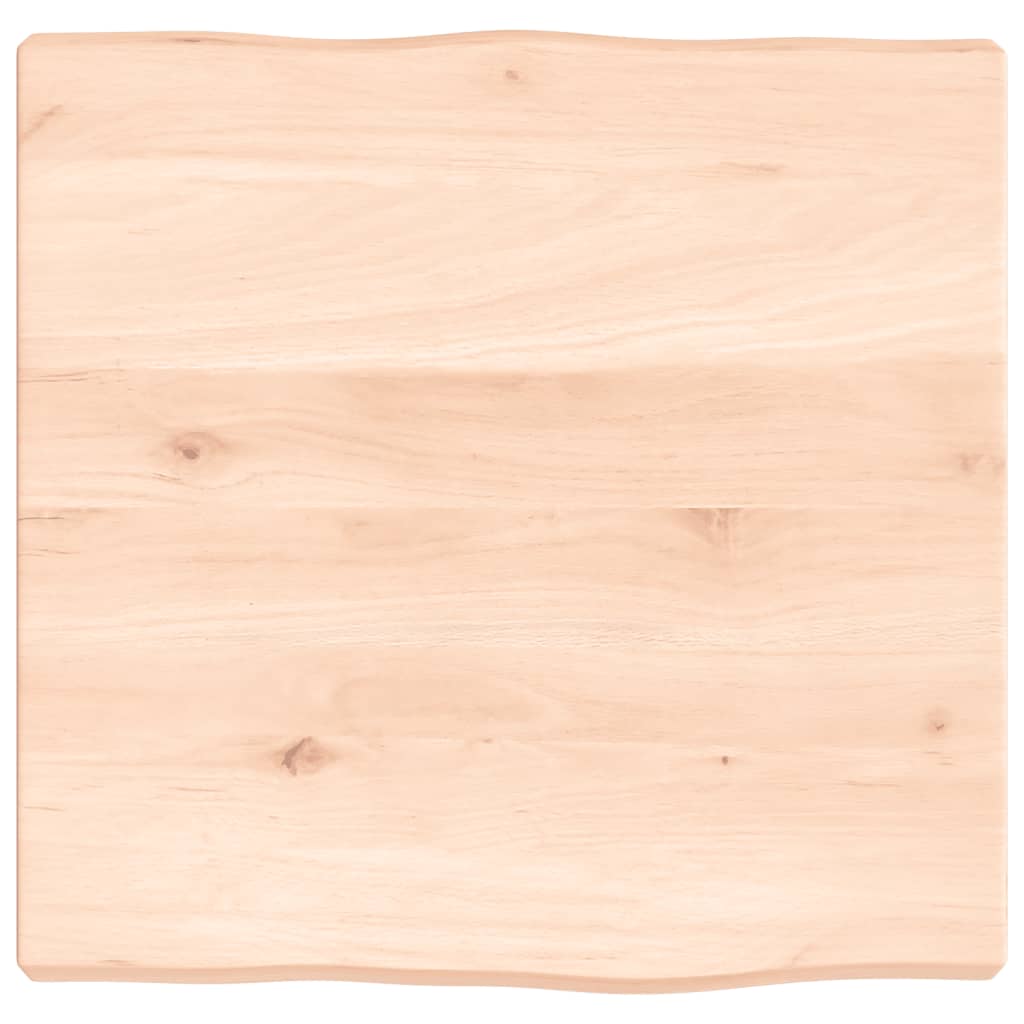 Rustic Live Edge Solid Wood Table Top 40x40 cm - Untreated Finish