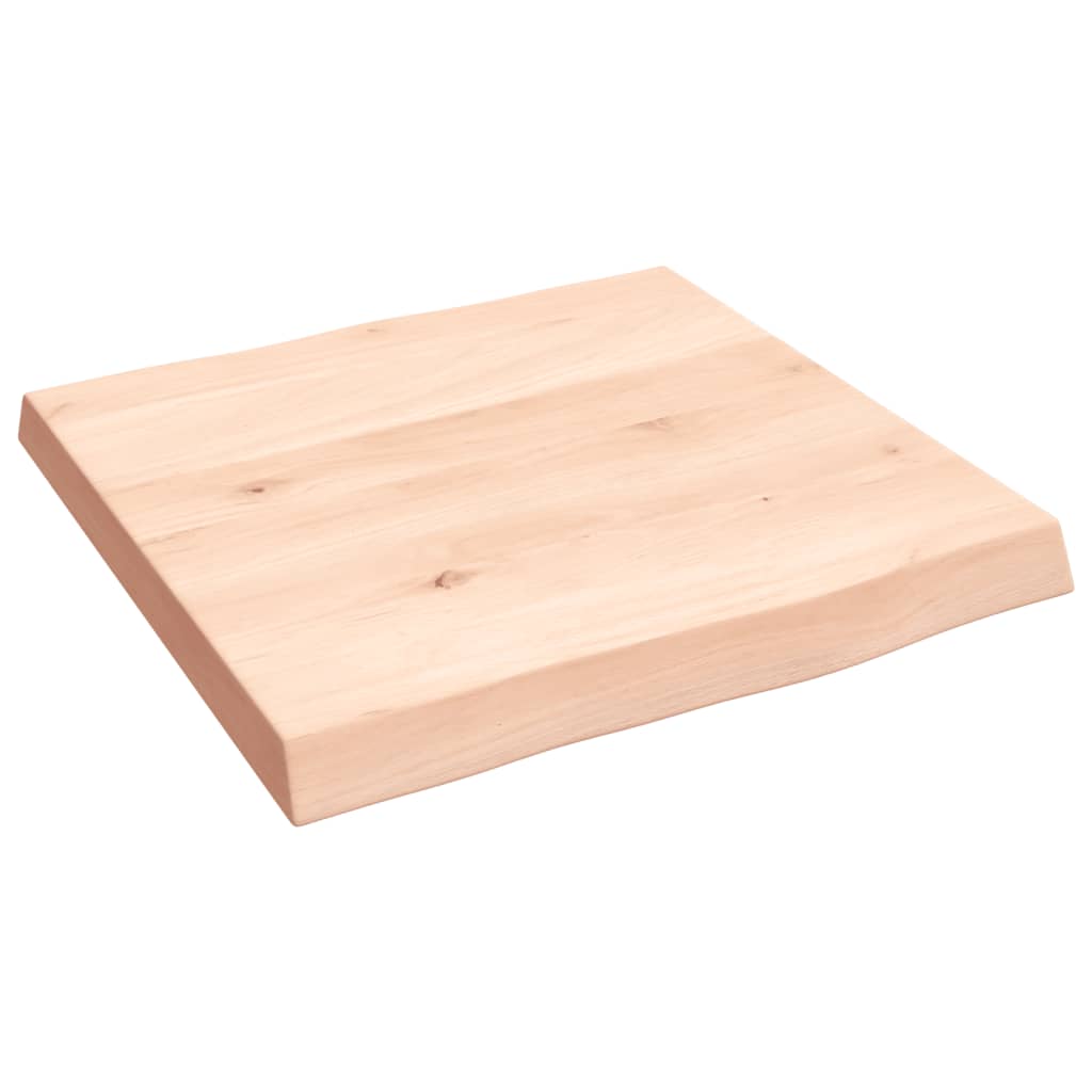 Rustic Live Edge Solid Wood Table Top 40x40 cm - Untreated Finish