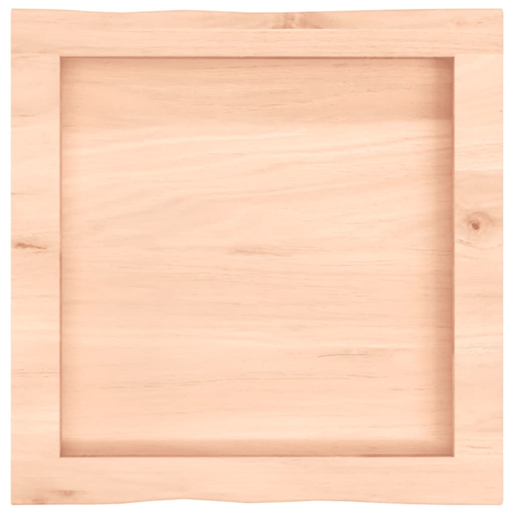 Rustic Live Edge Solid Wood Table Top 40x40 cm - Untreated Finish