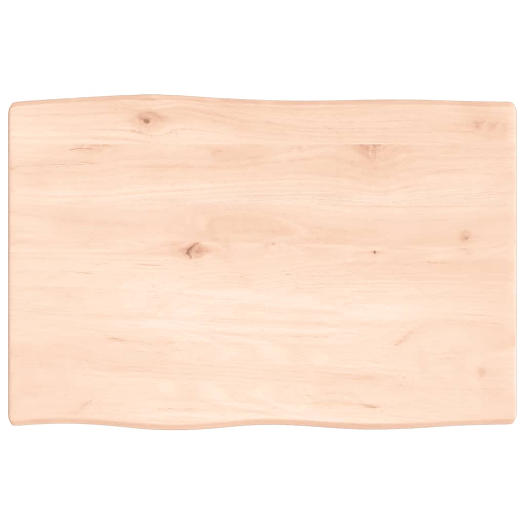 Oak Live Edge Table Top 60x40x2 cm - Natural Solid Wood