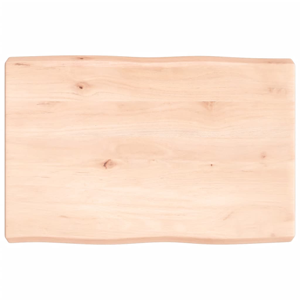 Live Edge Solid Wood Table Top 60x40x(2-6) cm, Untreated Finish