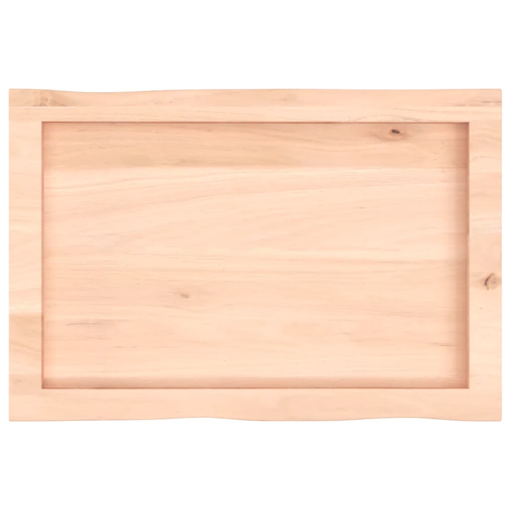 Live Edge Solid Wood Table Top 60x40x(2-6) cm, Untreated Finish