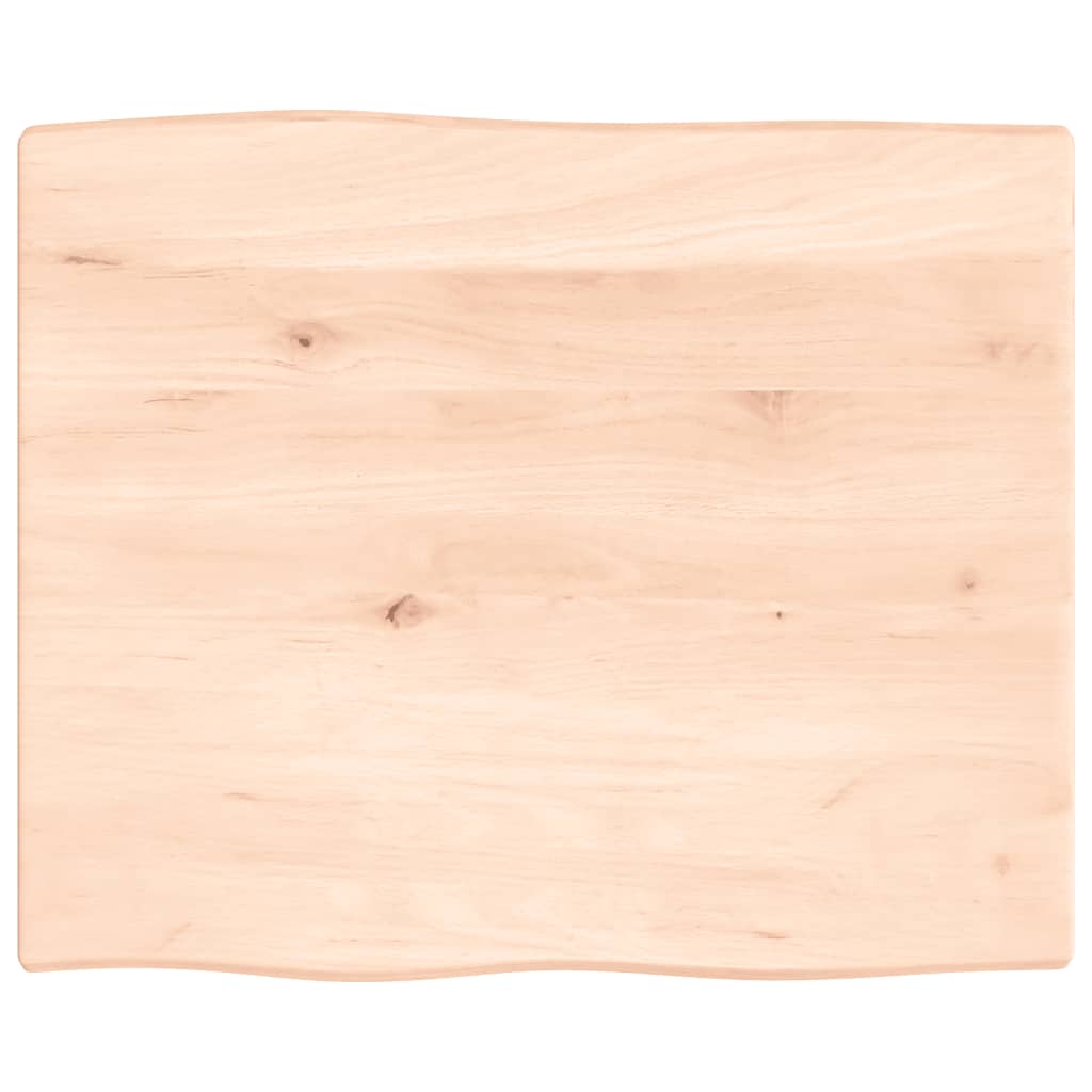 Solid Oak Live Edge Table Top 60x50x2 cm - Untreated Wood
