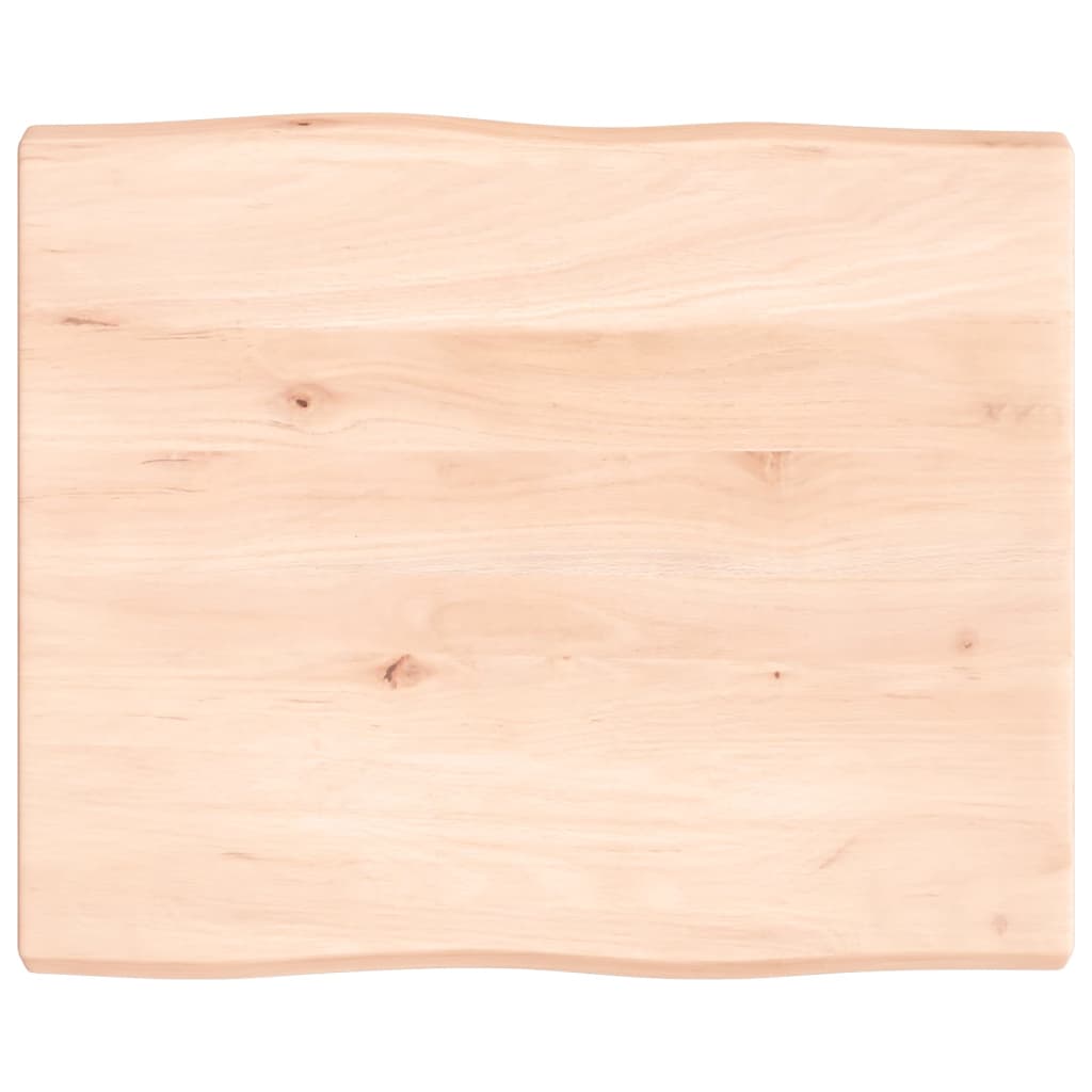 Natural Live Edge Solid Wood Table Top, 60x50x(2-4) cm, Untreated