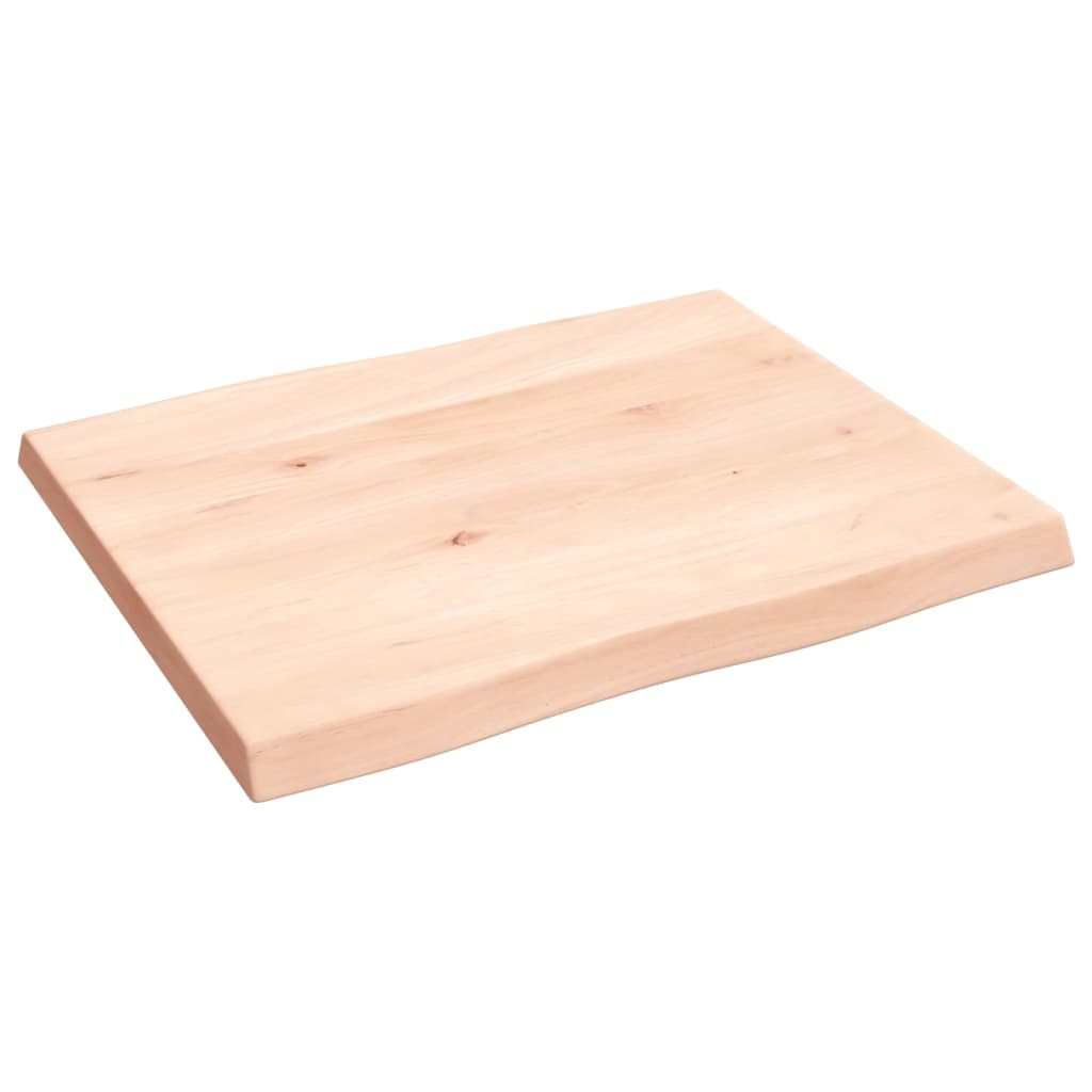 Natural Live Edge Solid Wood Table Top, 60x50x(2-4) cm, Untreated