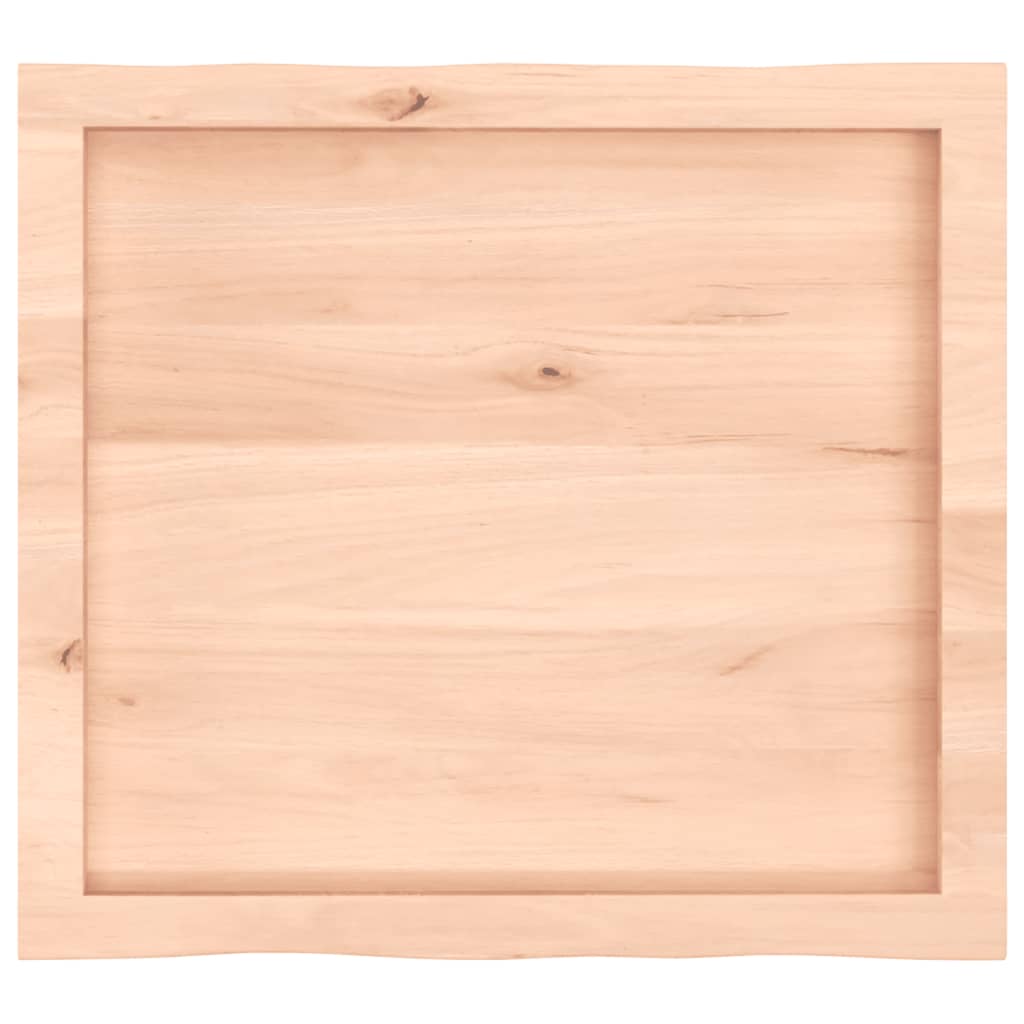 Natural Live Edge Solid Wood Table Top, 60x50x(2-4) cm, Untreated