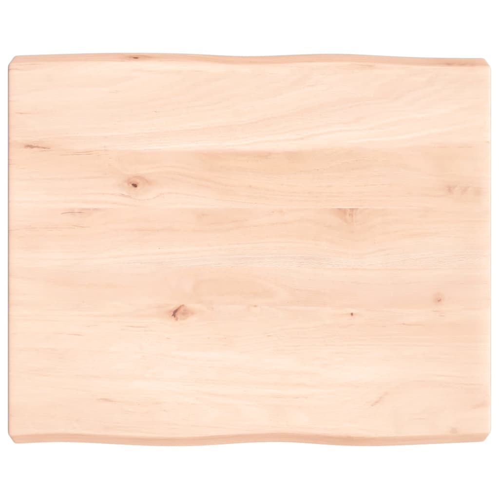 Live Edge Solid Wood Table Top 60x50x(2-6) cm - Untreated Finish