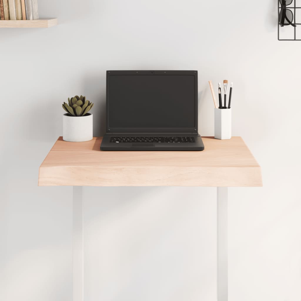 Live Edge Solid Wood Table Top 60x50x(2-6) cm - Untreated Finish