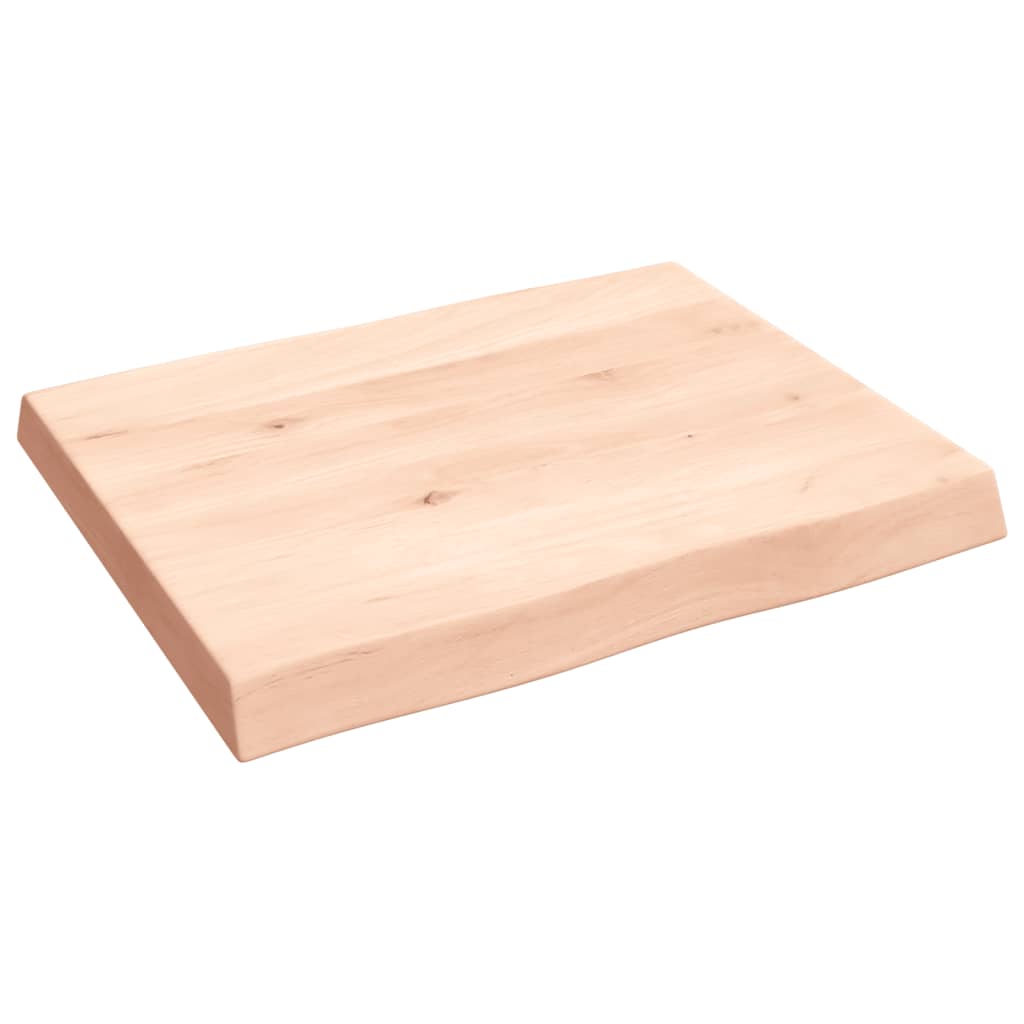 Live Edge Solid Wood Table Top 60x50x(2-6) cm - Untreated Finish
