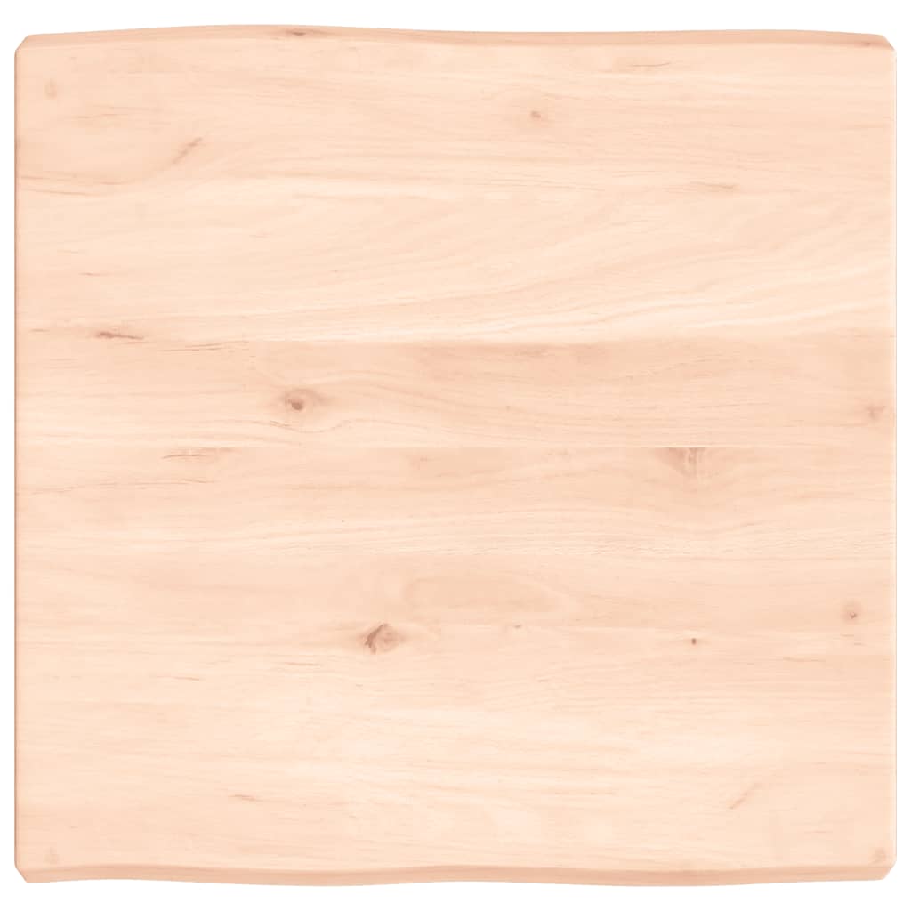 Untreated Solid Wood Live Edge Table Top 60x60x(2-6) cm
