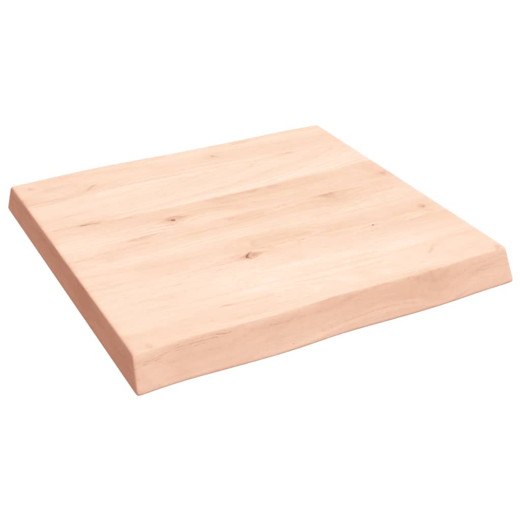 Untreated Solid Wood Live Edge Table Top 60x60x(2-6) cm
