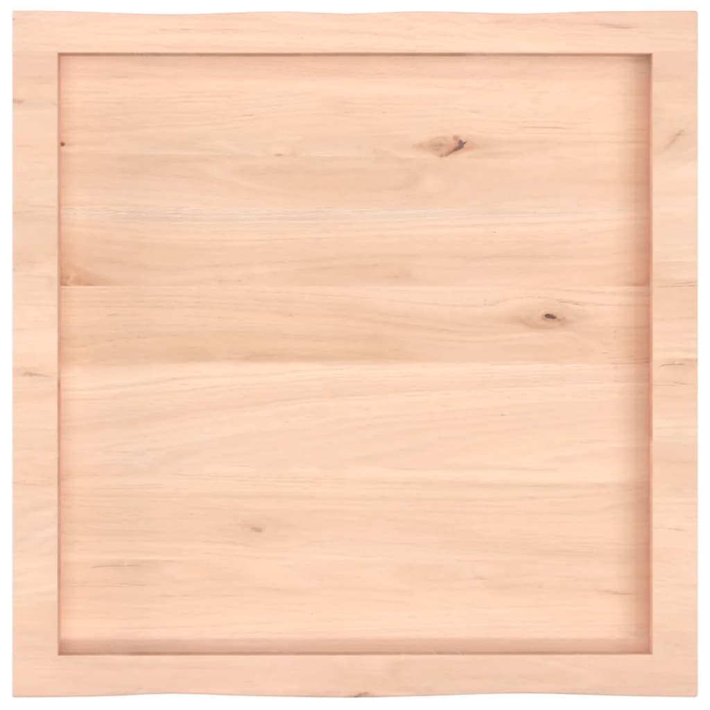 Untreated Solid Wood Live Edge Table Top 60x60x(2-6) cm