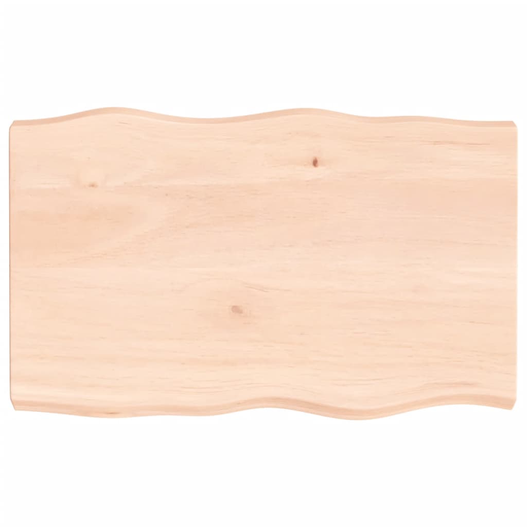 Untreated Solid Wood Live Edge Table Top 80x50x(2-6) cm