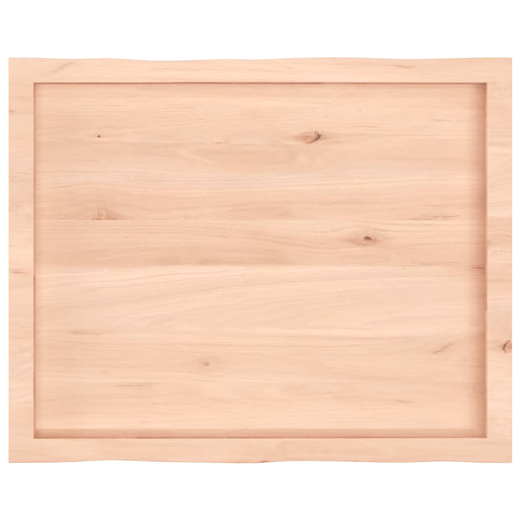 Solid Wood Live Edge Table Top 80x60cm - Untreated Natural Finish