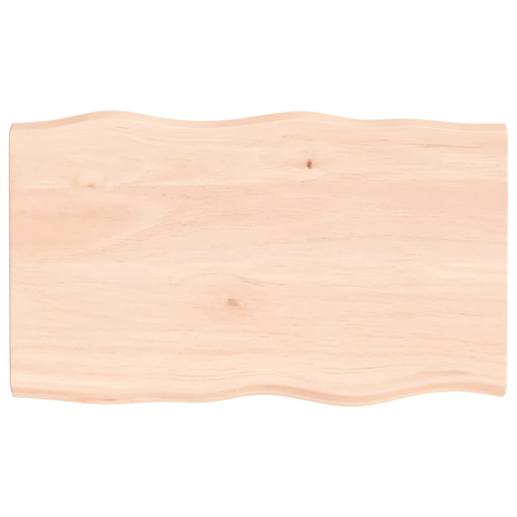 Live Edge Solid Wood Table Top 100x60x(2-4) cm - Untreated Finish