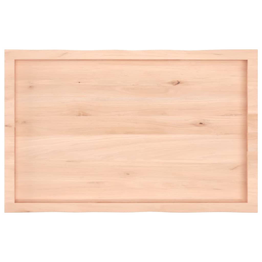 Live Edge Solid Wood Table Top 100x60x(2-4) cm - Untreated Finish