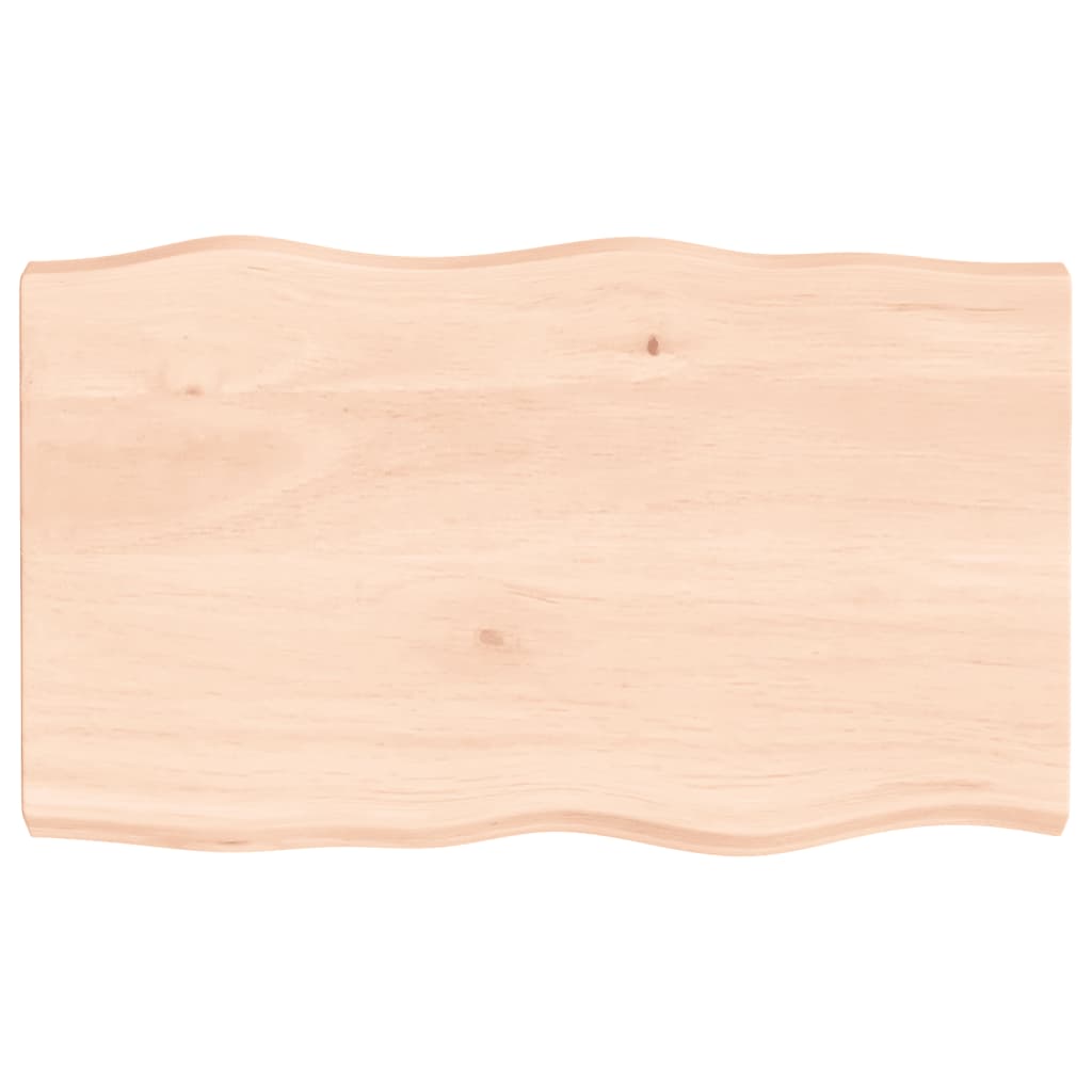 Live Edge Untreated Solid Wood Table Top 100x60x(2-6) cm