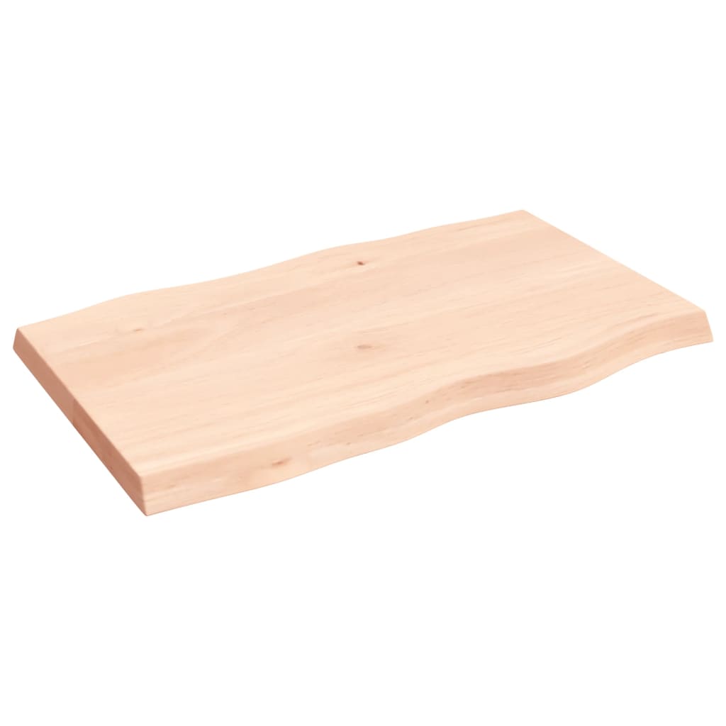 Live Edge Untreated Solid Wood Table Top 100x60x(2-6) cm