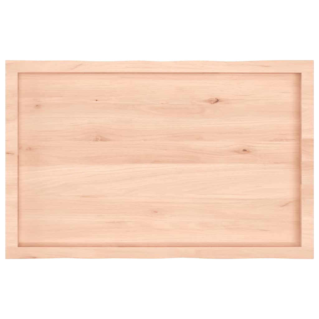 Live Edge Untreated Solid Wood Table Top 100x60x(2-6) cm