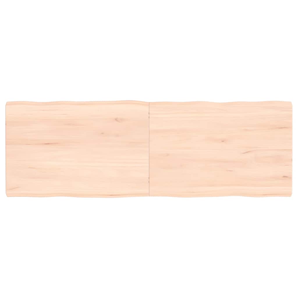 Live Edge Solid Wood Table Top, 120x40 cm, Untreated Natural Finish