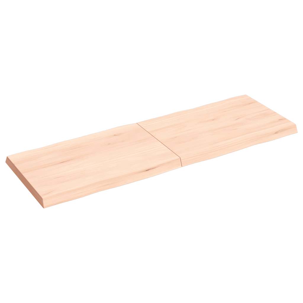 Live Edge Solid Wood Table Top, 120x40 cm, Untreated Natural Finish