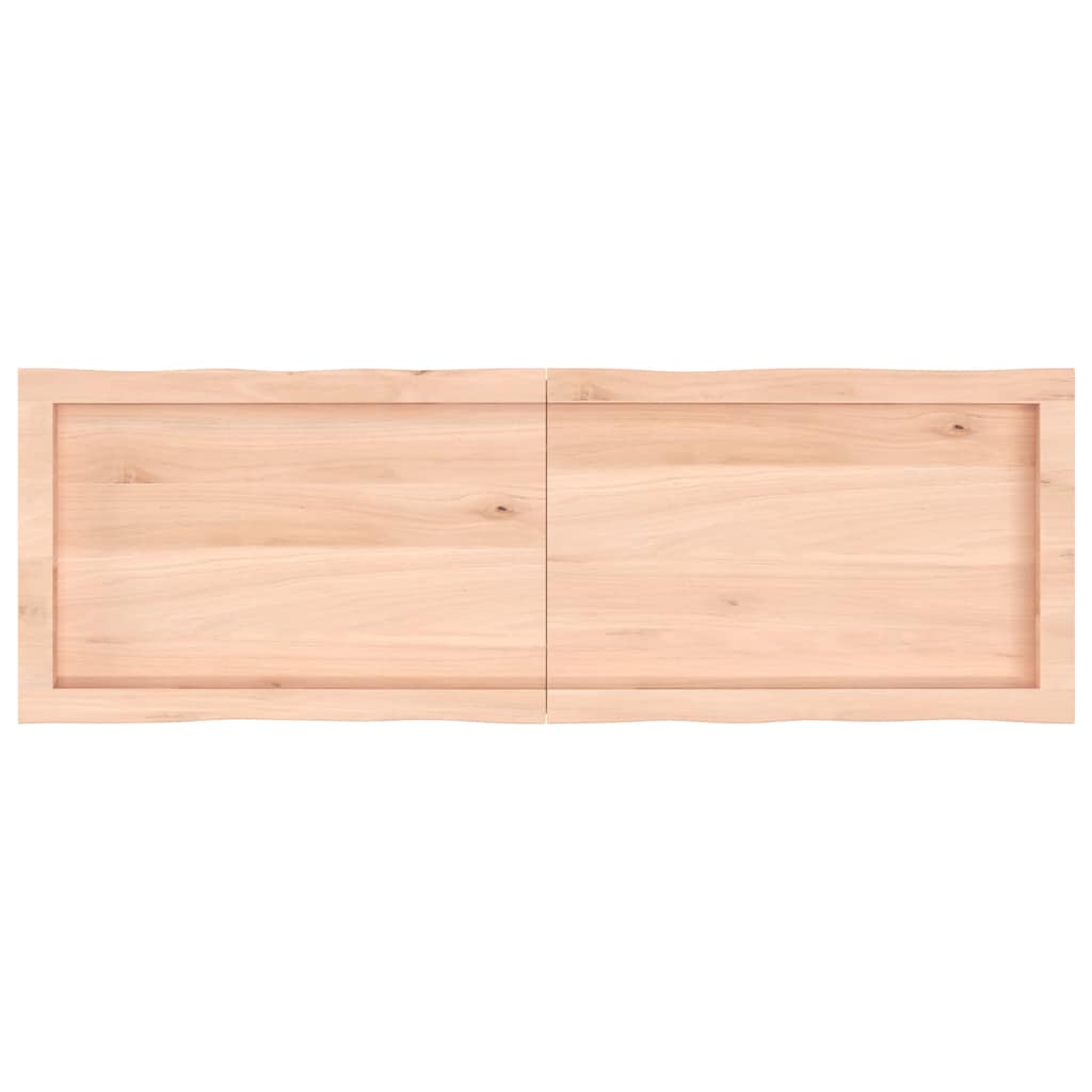 Live Edge Solid Wood Table Top, 120x40 cm, Untreated Natural Finish