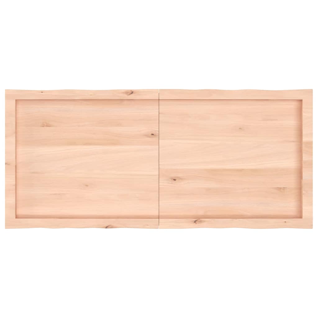 Solid Wood Live Edge Table Top - Natural, 120x50x(2-6) cm