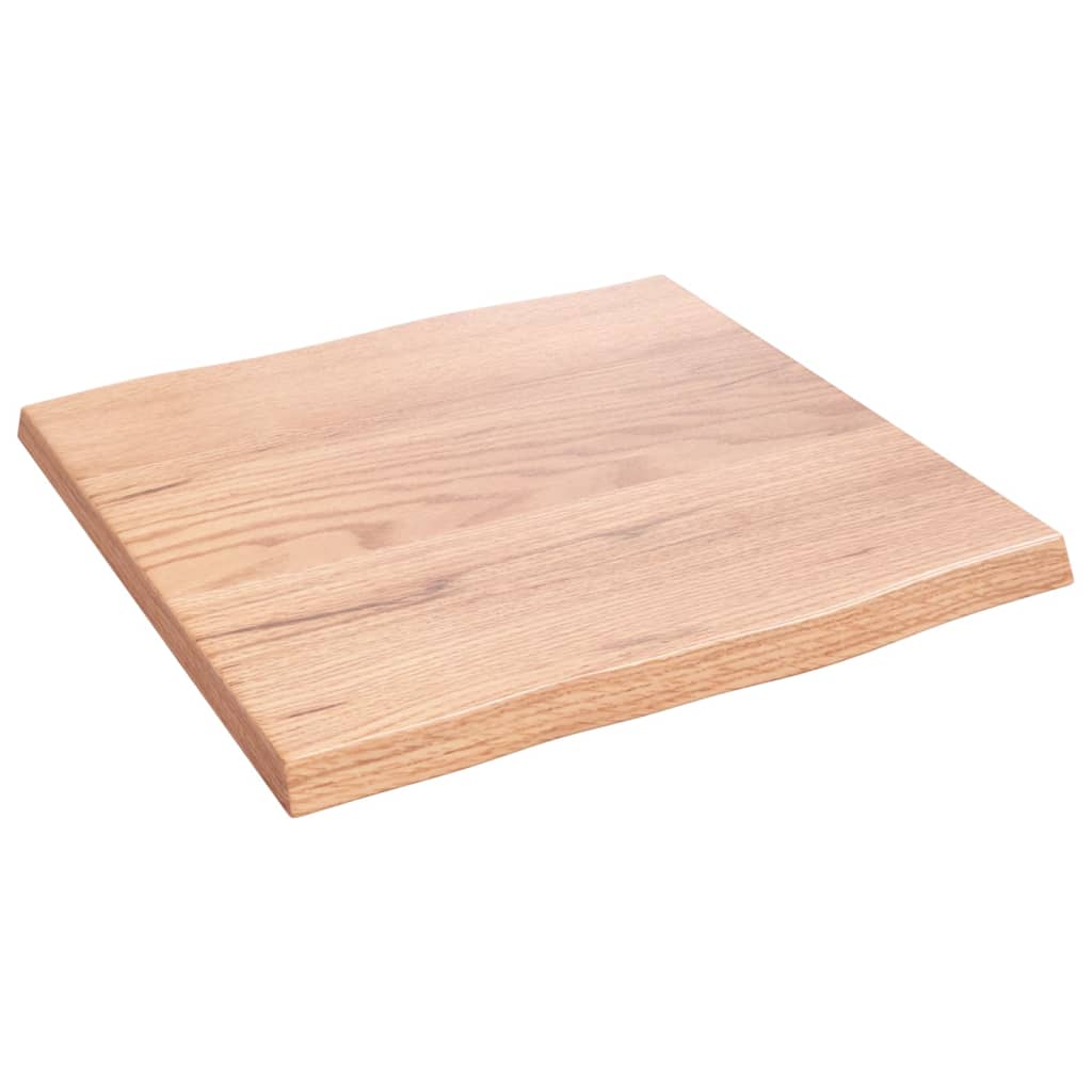 Live Edge Oak Table Top - Light Brown 40x40x2 cm Solid Wood
