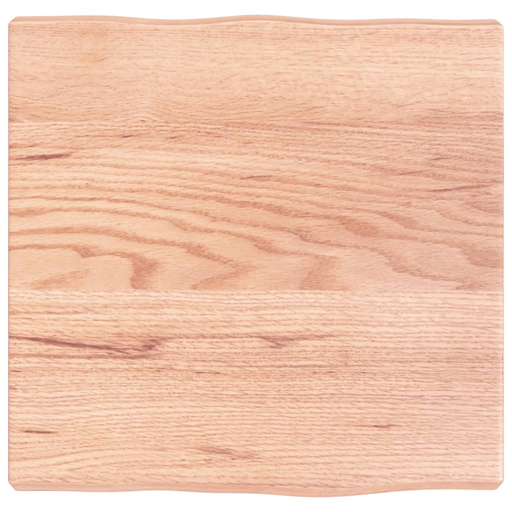 Live Edge Table Top Light Brown Solid Wood 40x40x(2-4) cm
