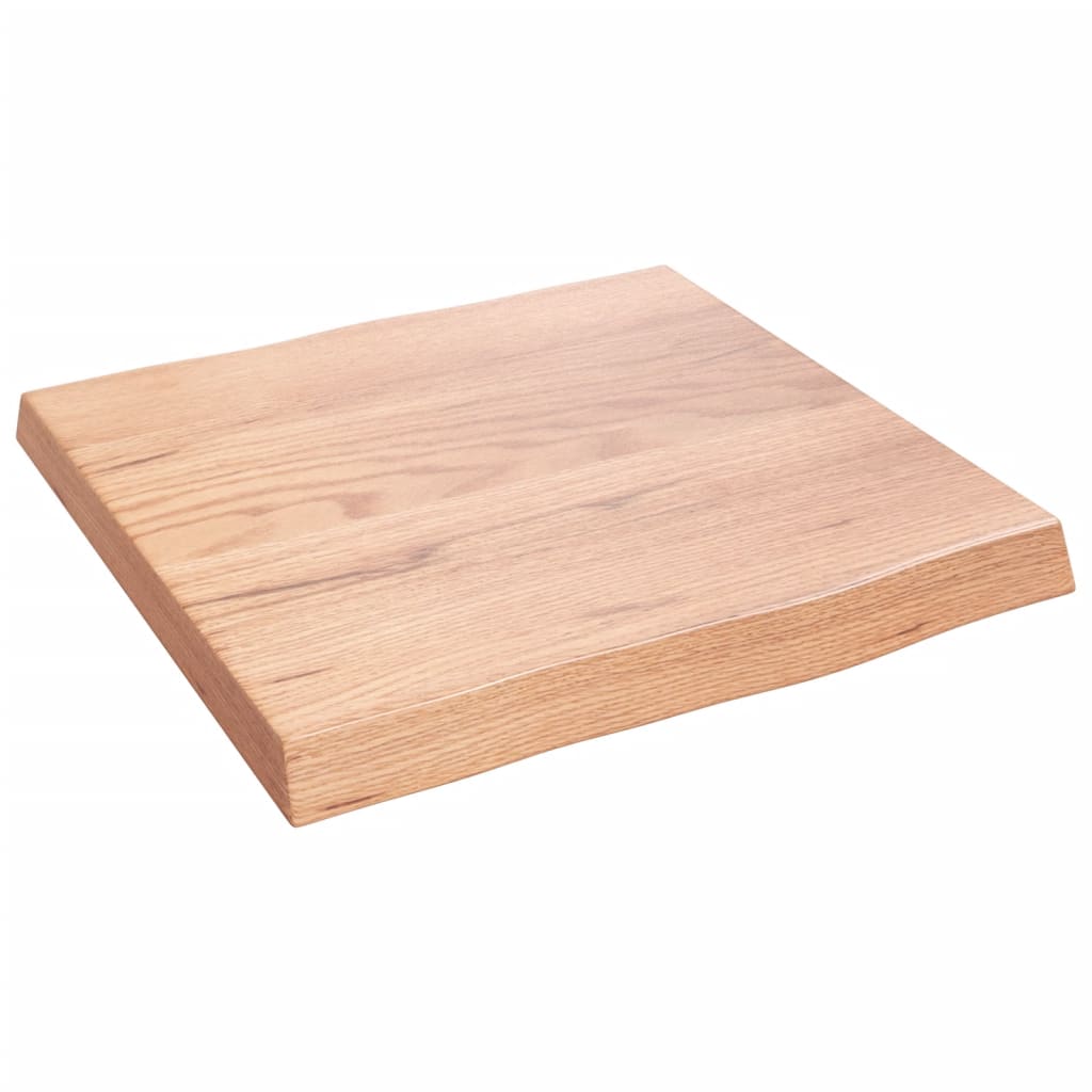 Live Edge Table Top Light Brown Solid Wood 40x40x(2-4) cm