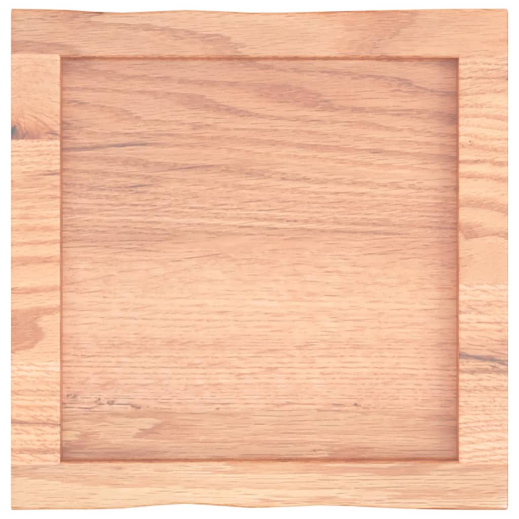 Live Edge Solid Wood Table Top, Light Brown, 40x40 cm, Treated