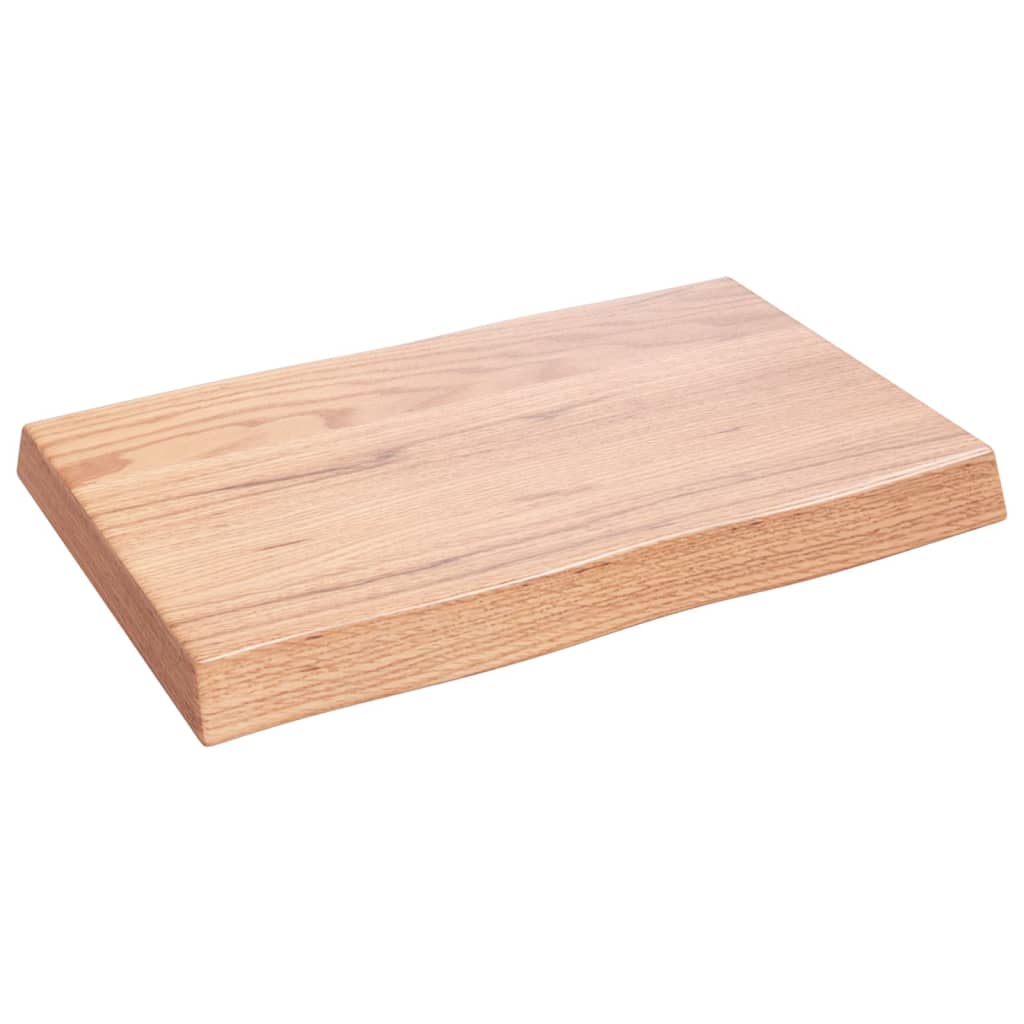 Live Edge Solid Wood Table Top, Light Brown, 60x40x(2-6) cm
