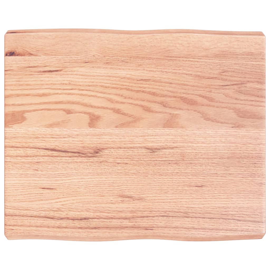 Live Edge Solid Wood Table Top, Light Brown, 60x50x(2-6) cm