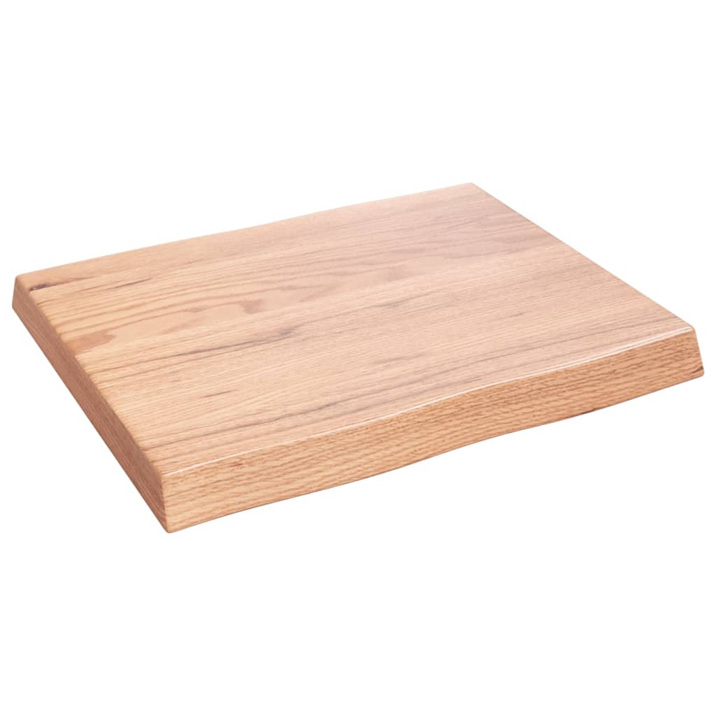 Live Edge Solid Wood Table Top, Light Brown, 60x50x(2-6) cm