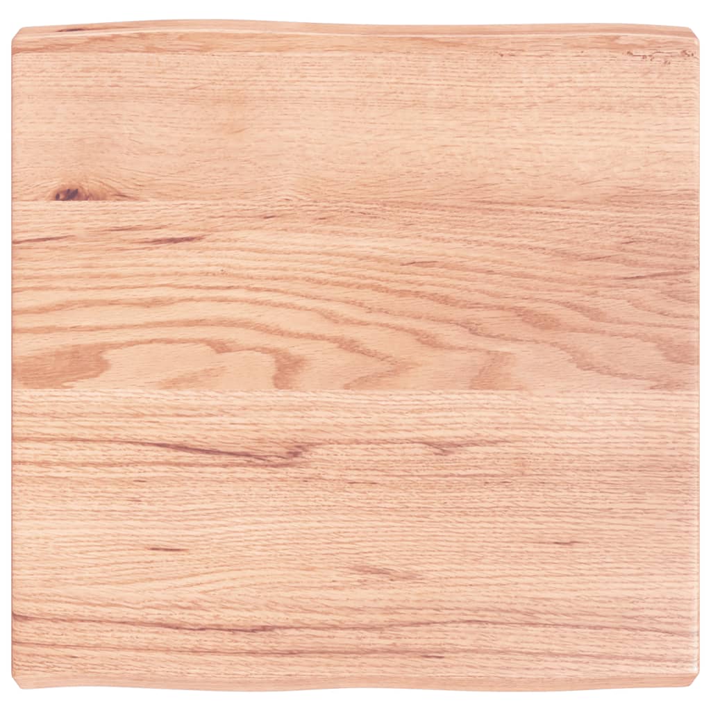 Live Edge Light Brown Solid Wood Table Top 60x60x(2-6) cm