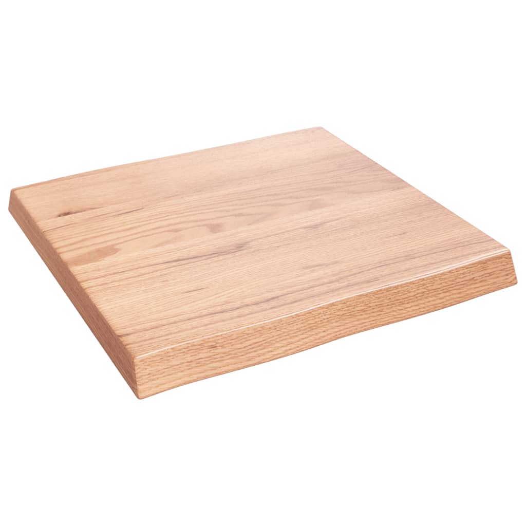 Live Edge Light Brown Solid Wood Table Top 60x60x(2-6) cm
