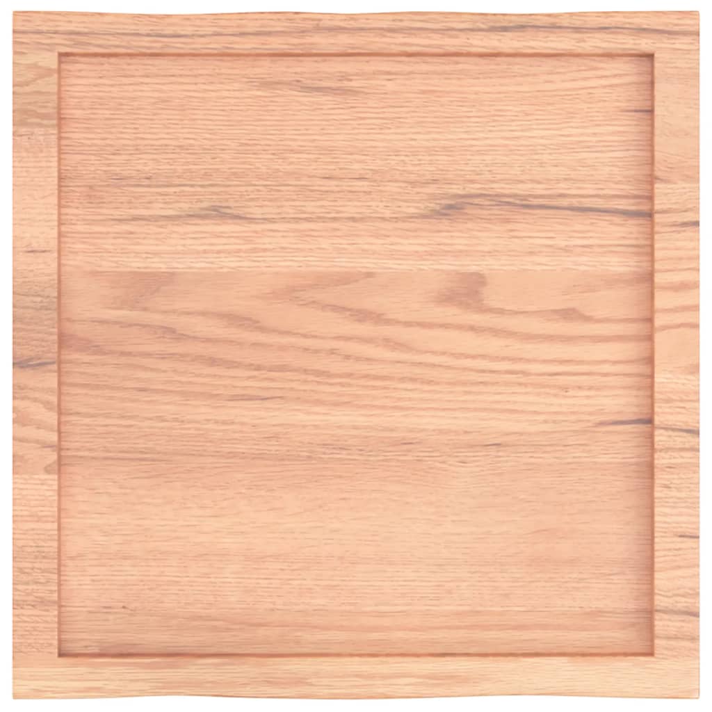 Live Edge Light Brown Solid Wood Table Top 60x60x(2-6) cm