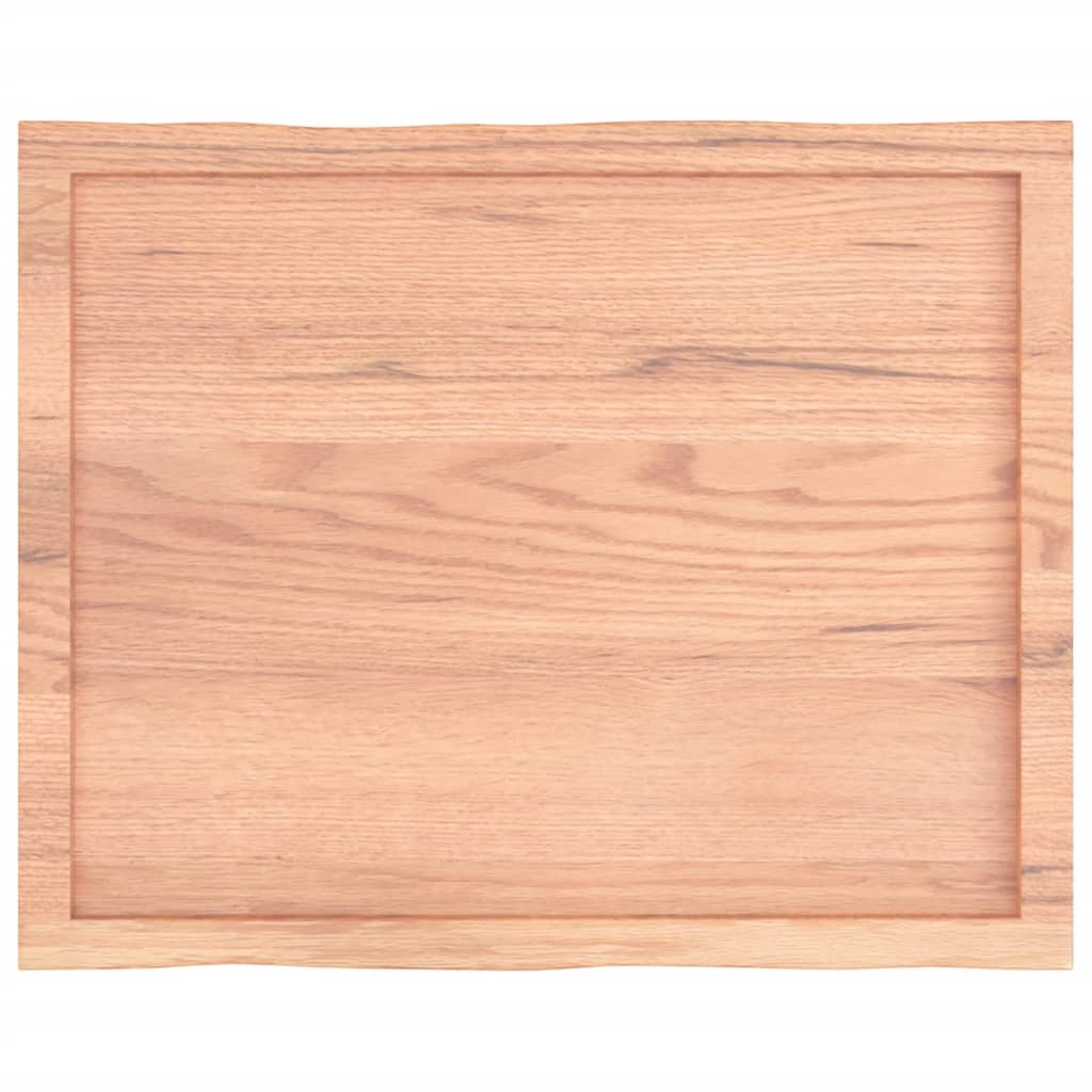 Rustic Live Edge Light Brown Solid Wood Table Top 80x60cm
